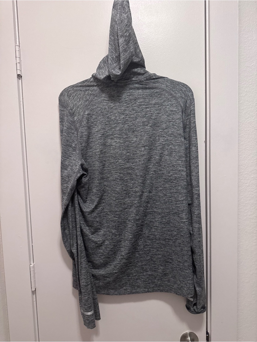 Nike Men’s Small Running Long Sleeve Hoodie Gray Heather Athletic Dri Fit Pullov - Picture 4 of 8